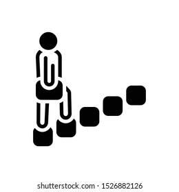 Vector black icon for career