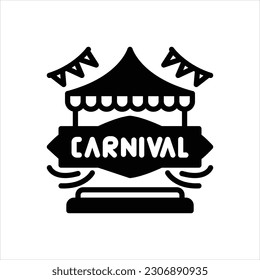 Vector black icon for carnival