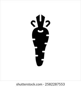 Vector black icon for carrot