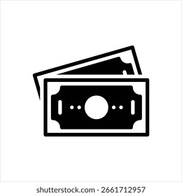 Schwarzes Vektorsymbol für Bargeld