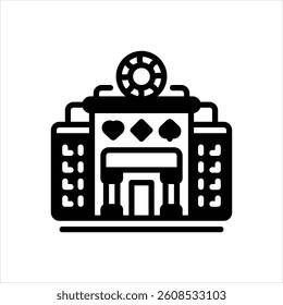 Vector black icon for casino