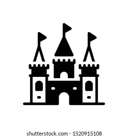 Vector black icon for castle