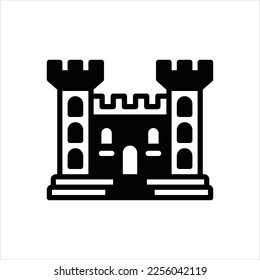 Vector black icon for castle
