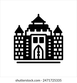 Vector black icon for castle