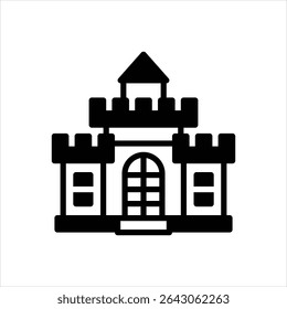 Vector black icon for castle