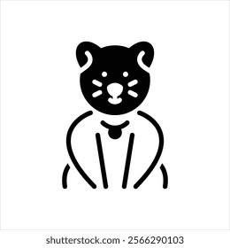 Vector black icon for cat