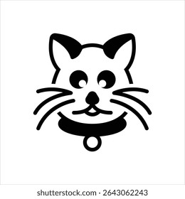 Vector black icon for cat