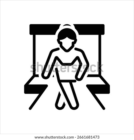 Vector black icon for cat walk