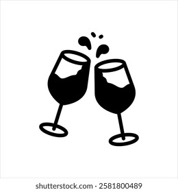 Vector black icon for celebrate