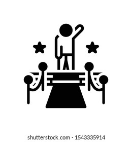 Vector black icon for celebrity