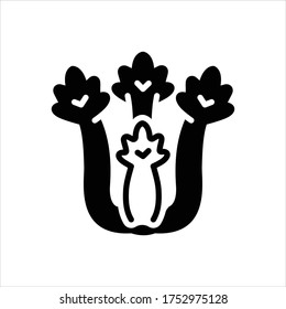 Vector black icon for celery