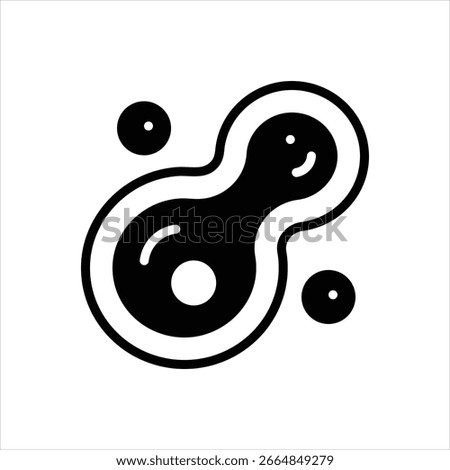 Vector black icon for cell division