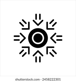 Vector black icon for center