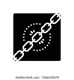 Vector black icon for chain