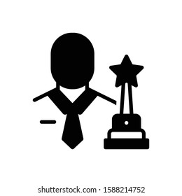 Vector black icon for champion