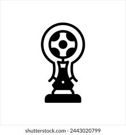 Icono negro del vector para el campeonato