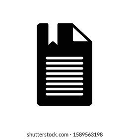 Vector black icon for chapter