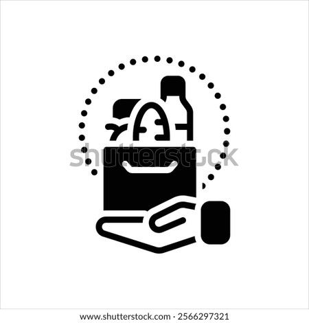 Vector black icon for charity