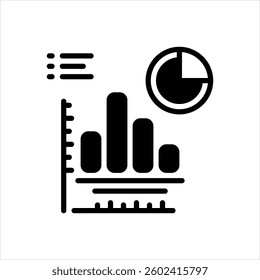 Vector black icon for chart