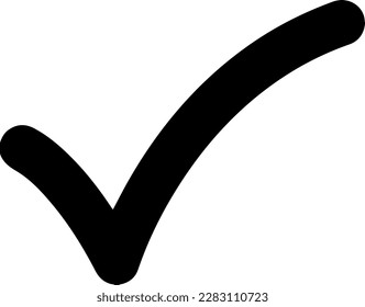 Icono negro del vector para comprobar 