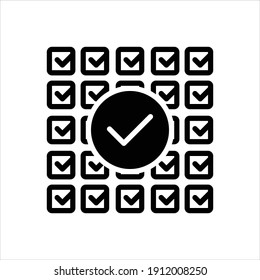 Vector black icon for check all
