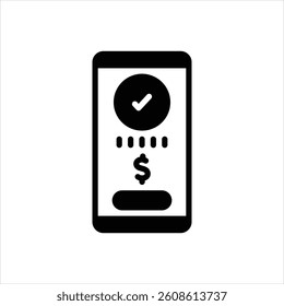 Vector black icon for check balance