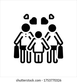 Vektorschwarzes Symbol für fröhliche