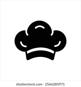 Vector black icon for chef hat