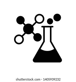 Vector black icon for chemistry