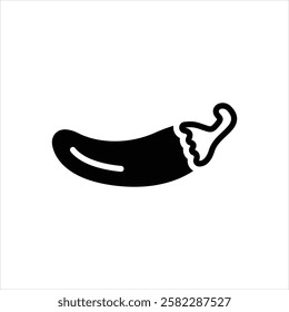 Vector black icon for chili
