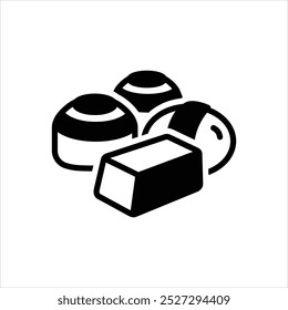Vector black icon for chocolate