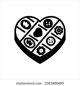 Vector black icon for chocolates