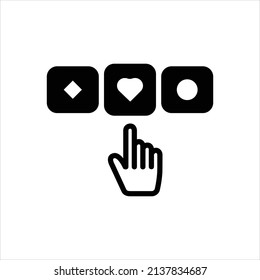 Icono negro vector para las opciones