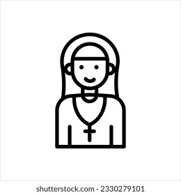 Vector black icon for christian