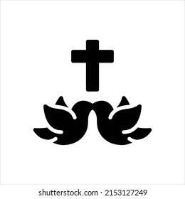 Vector black icon for christianity