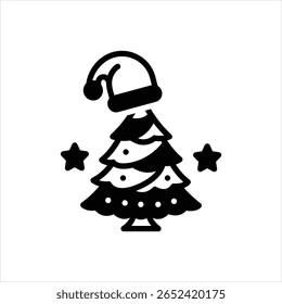 Vector black icon for christmas