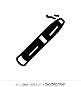Vector black icon for cigar