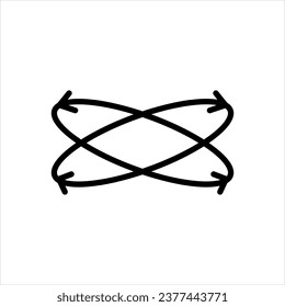 Vector black icon for circulate