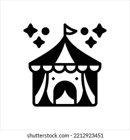 Vector black icon for circus