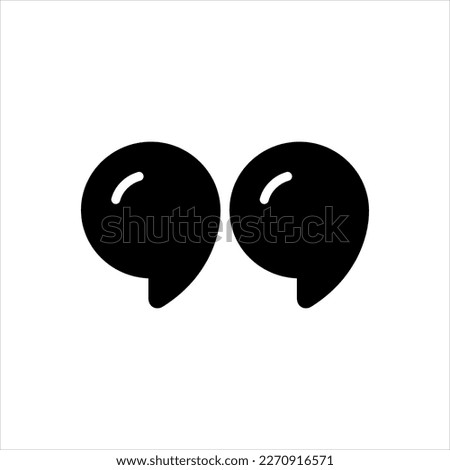 Vector black icon for cite