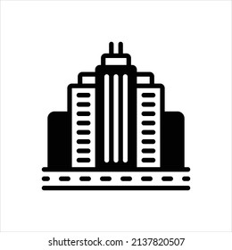 Vector black icon for city