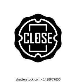 Vector black icon for close