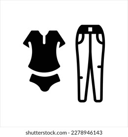 Vector black icon for clothes

