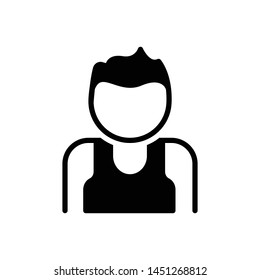 Vector black icon for clubber