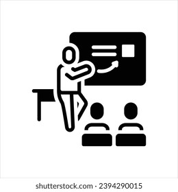 Icono negro vectorial para el entrenamiento