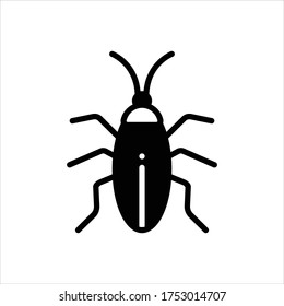 Vector black icon for cockroach
