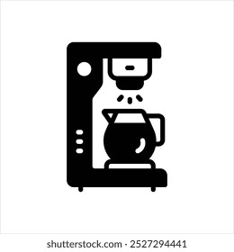 Vector black icon for coffee machine