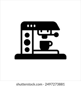 Vector black icon for coffee maker