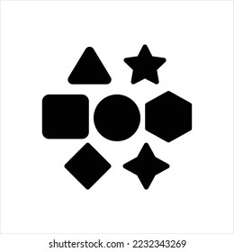 Vector black icon for collections