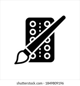 Vector black icon for color